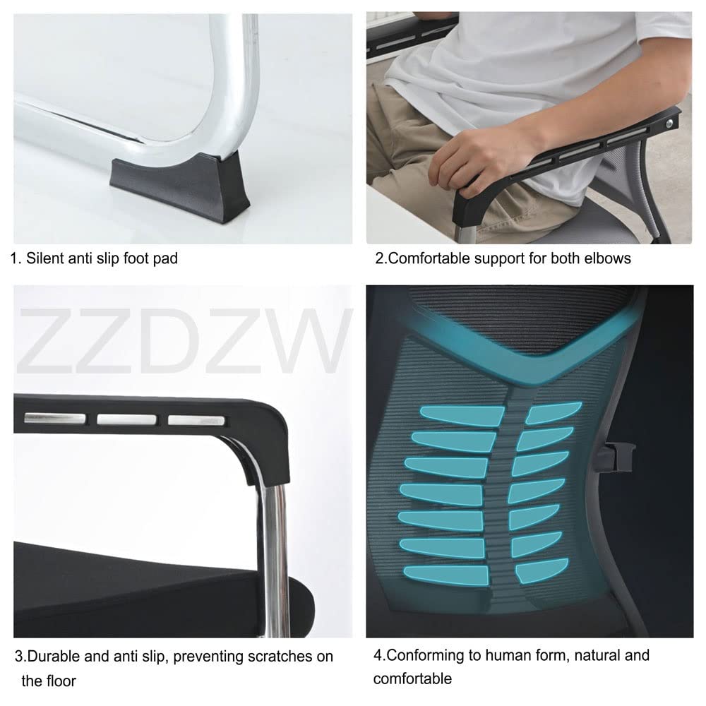 Ergonomiczne krzesło biurowe ze składanym krzesłem, krzesło kempingowe, kółka obrotowe, tapicerowane krzesło do biurka dla dzieci, prawdziwa skóra, fotel szefa z podłokietnikami, oparcie z siatki,