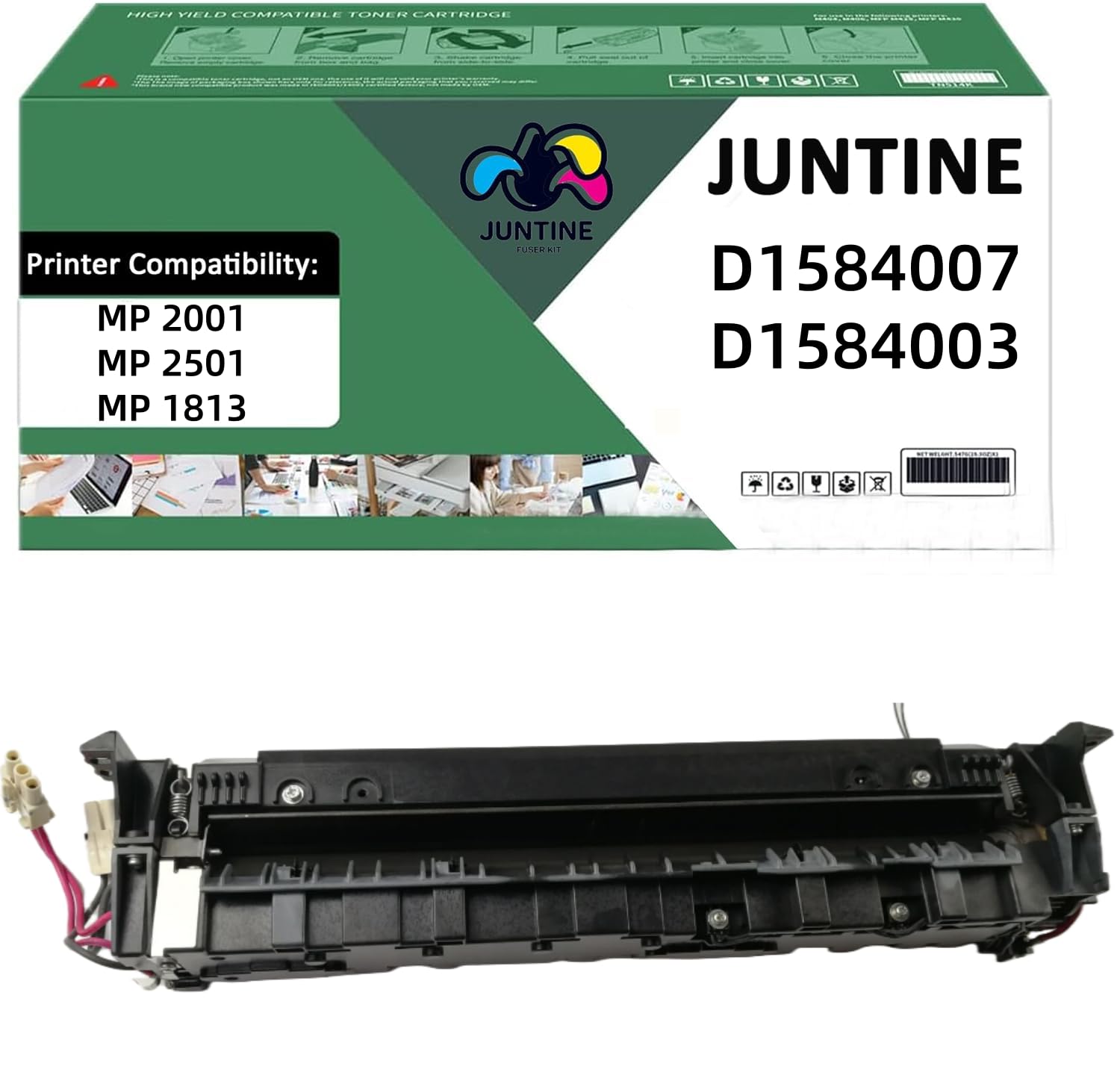 JUNTINE D1584007 D1584003 Fuser Unit Replacement for Ricoh D1584007 D1584003 Fuser Unit Compatible with Ricoh MP 2001 2501 1813 Printers(110V-80K)