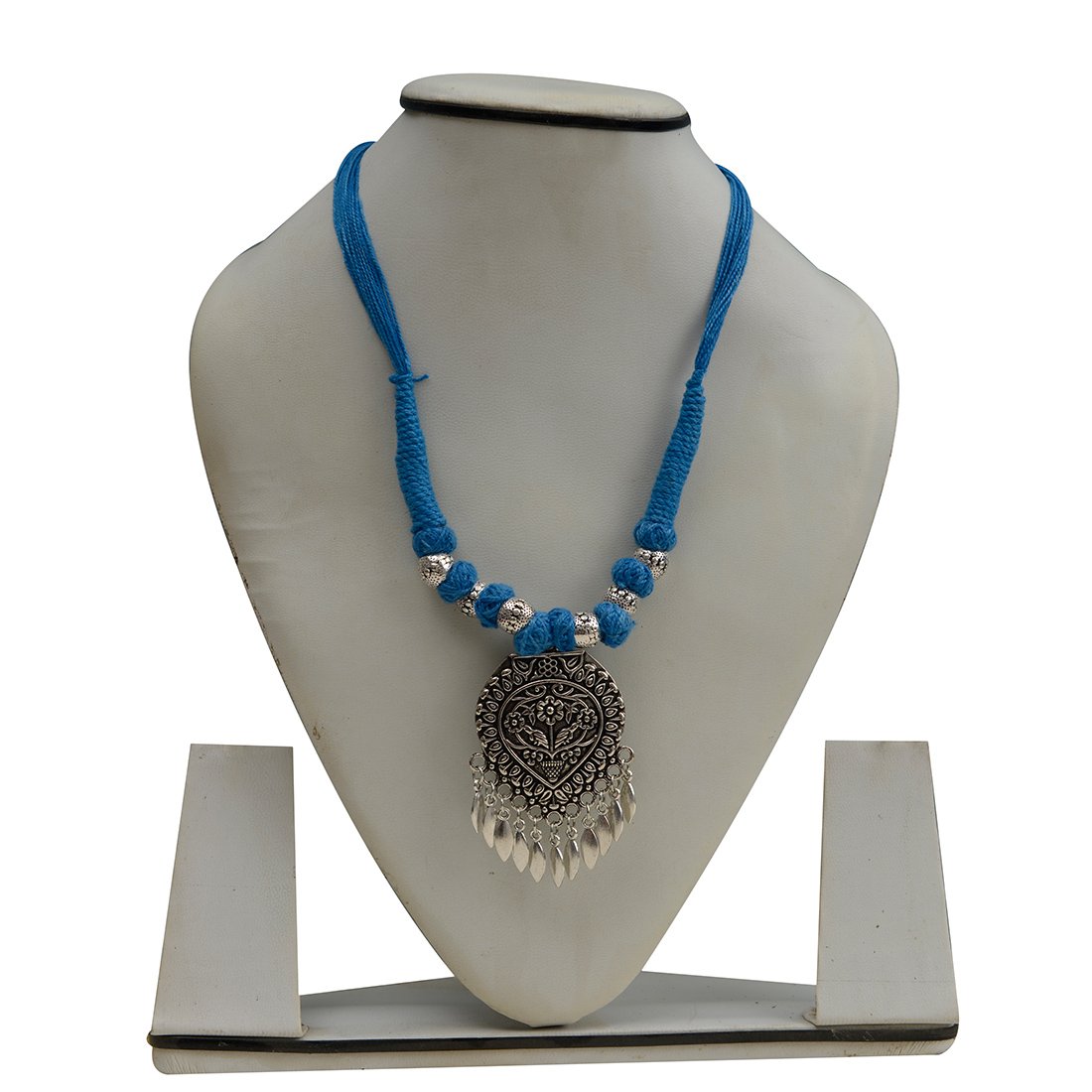Antique Oxidised Tribal Pendant Necklace