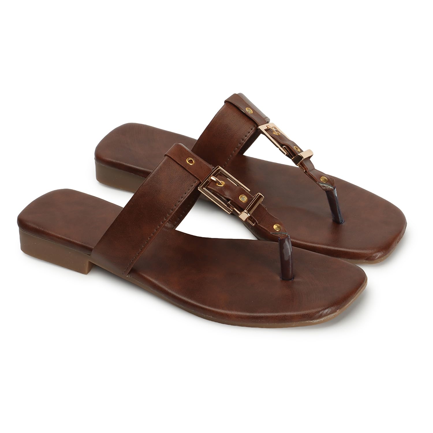 Naitik Womens Synthetic Fashion Chappal Stylish Casual Flat Sandals, Chappals for Party & Occasions (Brown) (B0CKXLFYR7) Amazon Price History, Amazon Price Tracker