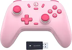 GameSir Nova Lite Controlador sem fio 2.4g para PC com Windows, iPhone, Android, Switch e Steam Deck, Controle Bluetooth Gamepad com gatilho de efeito Hall,vibração Rumble (Nova Lite(cor rosa))