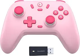 GameSir Nova Lite Controlador sem fio 2.4g para PC com Windows, iPhone, Android, Switch e Steam Deck, Controle Bluetooth Gamepad com gatilho de efeito Hall,vibração Rumble (Nova Lite(cor rosa))