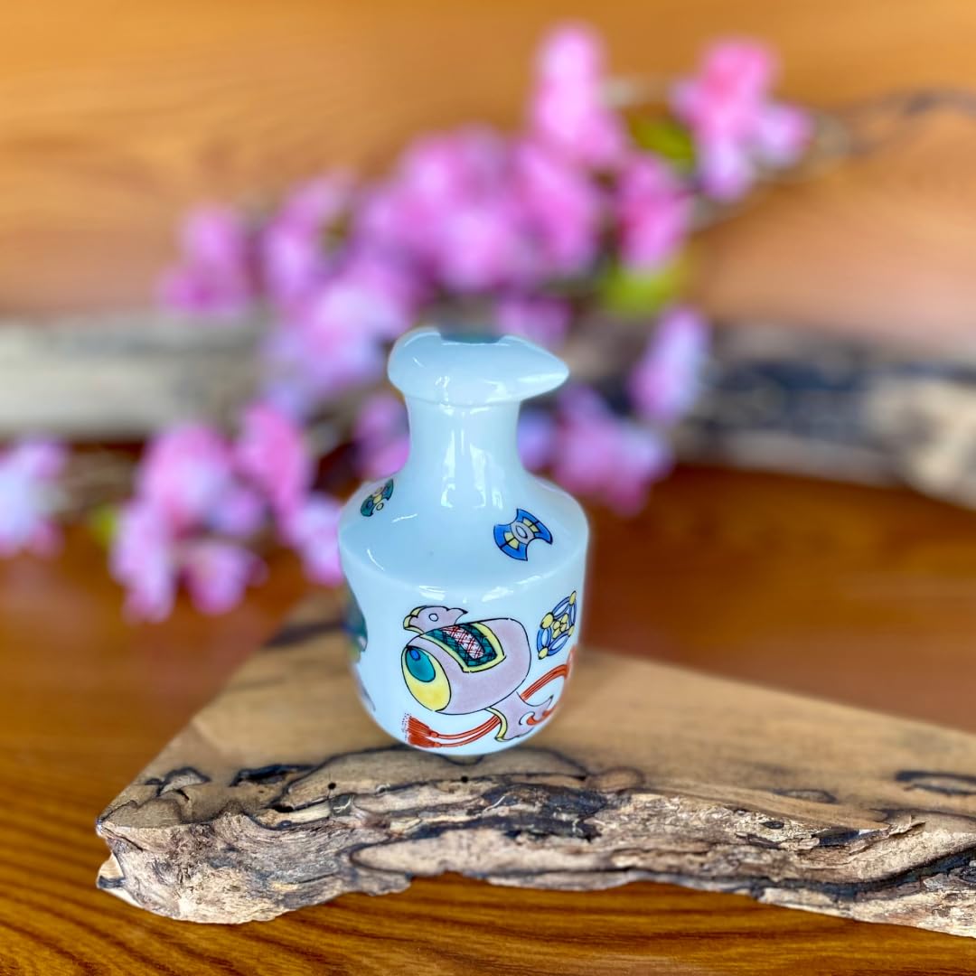 IPPINKA Kutani Ware - Dispensador de salsa de soja sin goteo con tapa de bloqueo, Treasures, fabricado en Japón