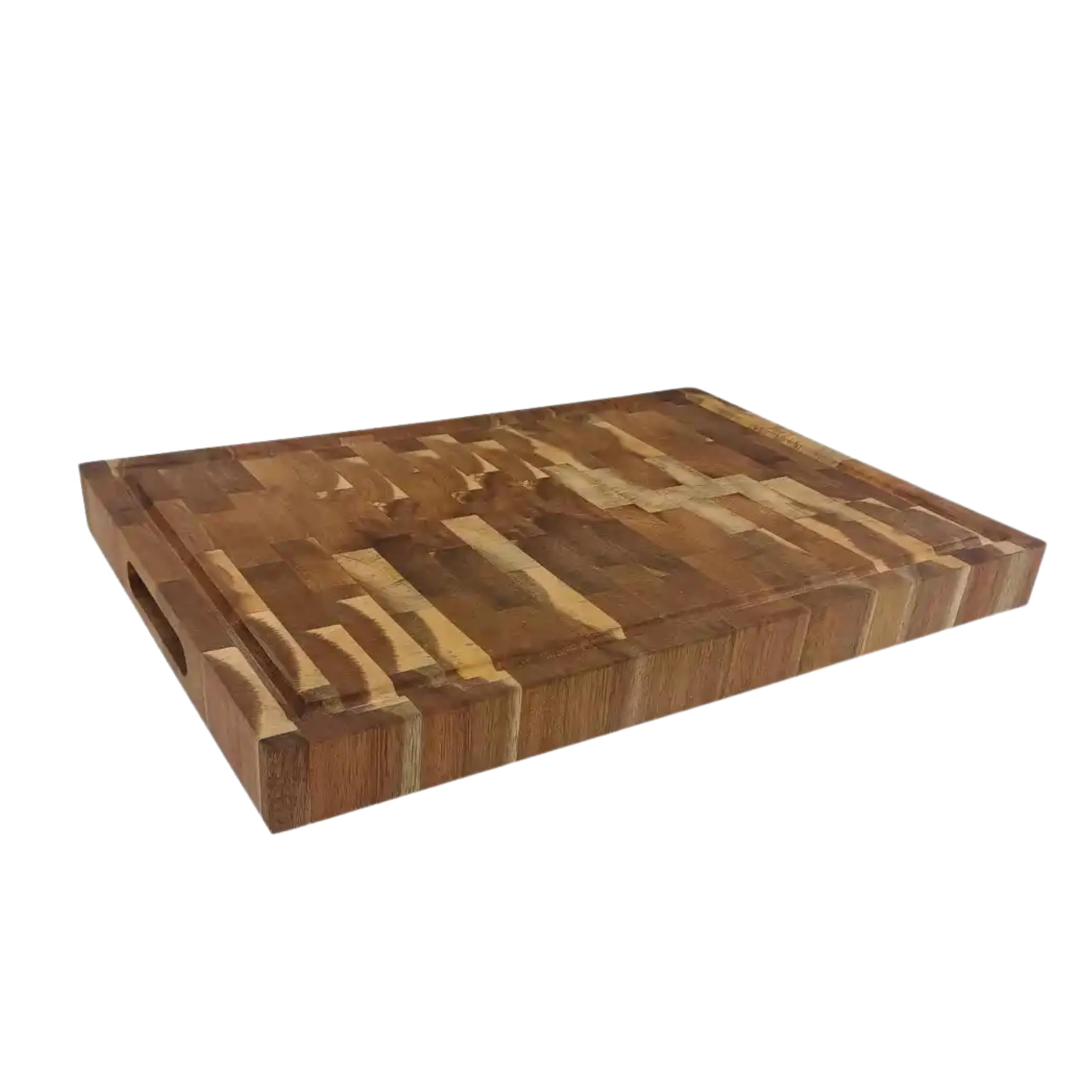 Zoha Schneidebrett Akazienholz 2er Set (30x19 cm + 40x19 cm) – Klingenschonend & handgefertigt massiv mit Griffmulden – beidseitig nutzbar, Servierbrett Küche