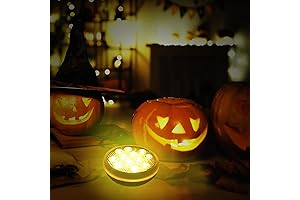 Submersible Rechargeable LED Lights: Brilliant 16 Colors for Spooky Halloween Decor, Pumpkins, Bathtubs, and More