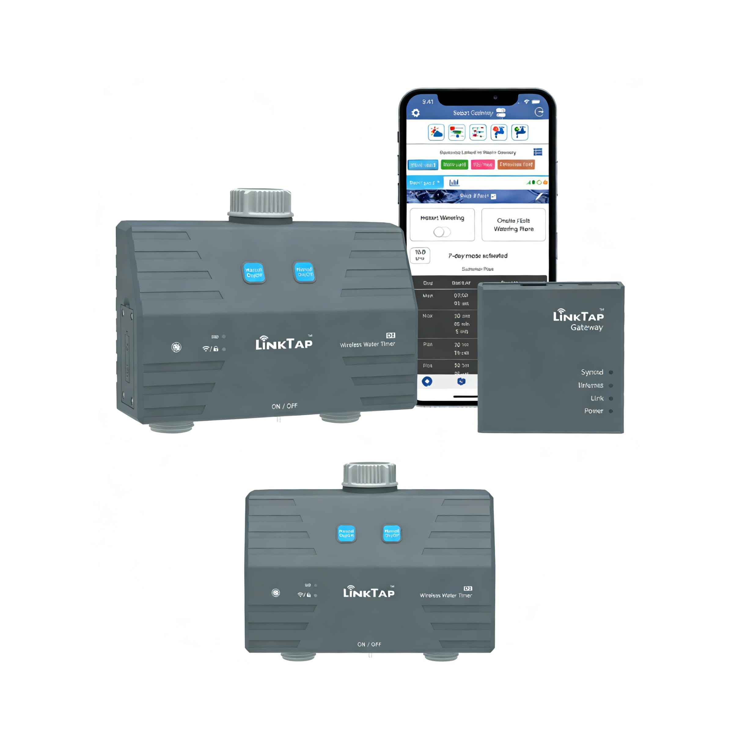 Programmateur d'arrosage LinkTap D1 contre les fuites et pannes de jardin