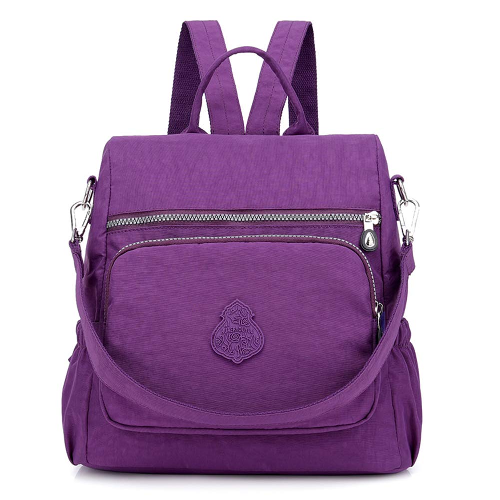 Estwell Women's Purple Backpack Rucksack Handbag Anti-Theft Waterproof Nylon School Bag Travel Casual Daypack Fashion Shoulder Bag,