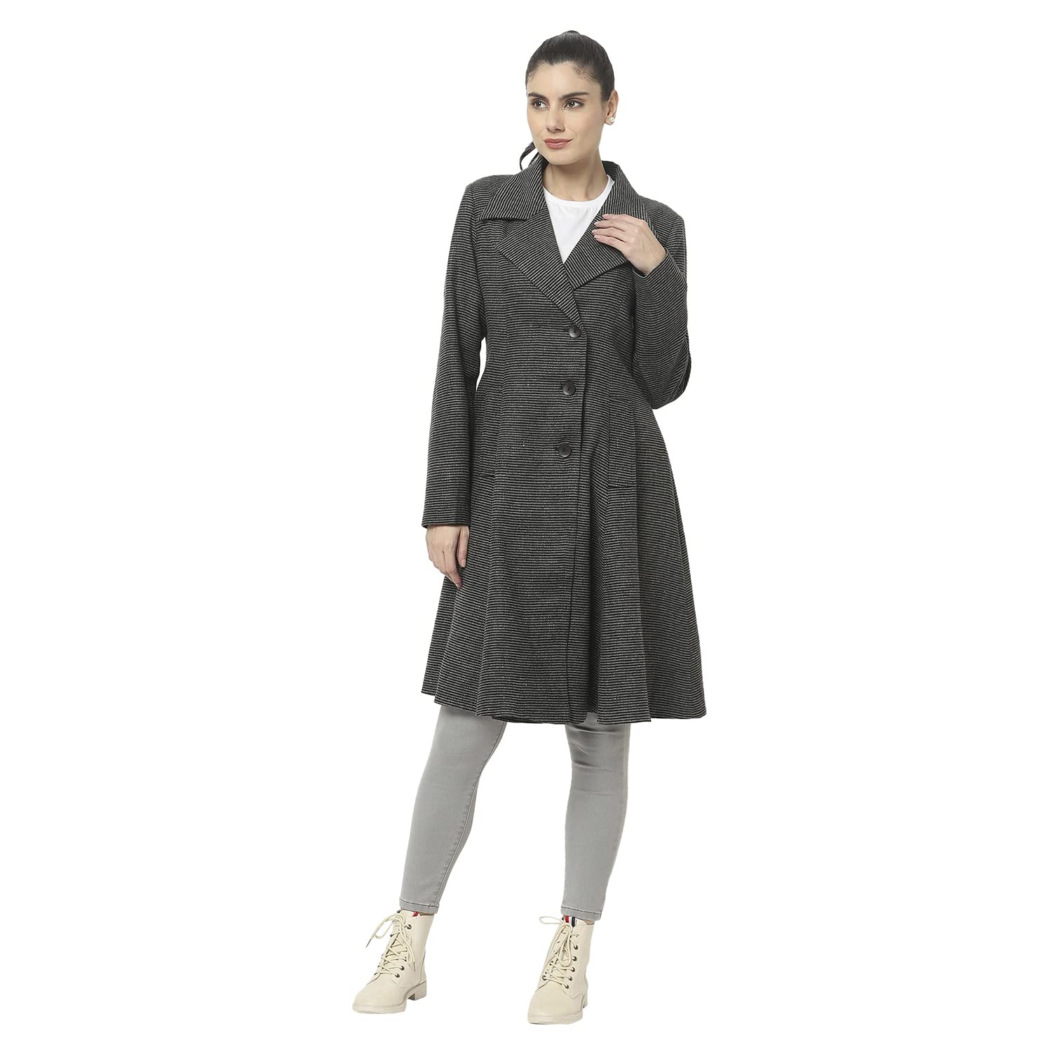 owncraft Women's Black and Grey coat-picture-16