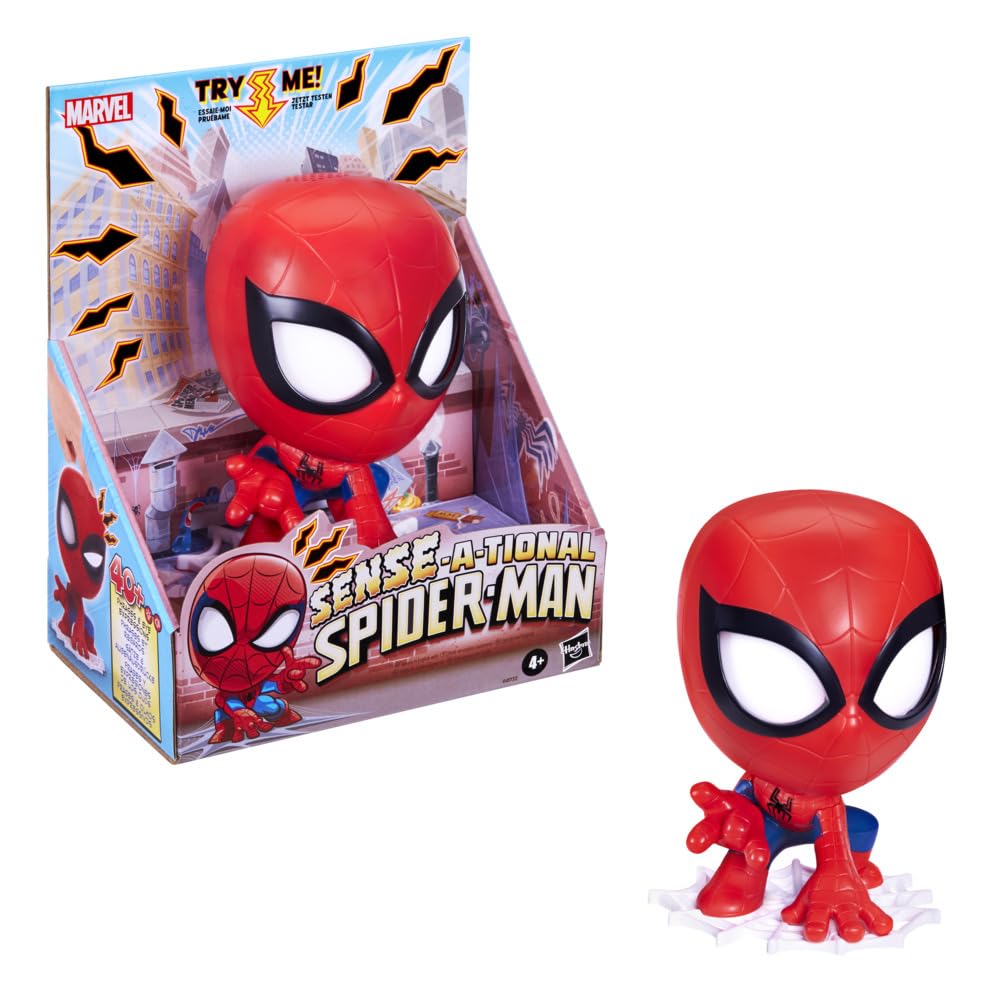 Marvel Sense-A-Tional Spider-Man Electronic Action Figure, Talking Marvel Toy with Sounds & Interactive Features