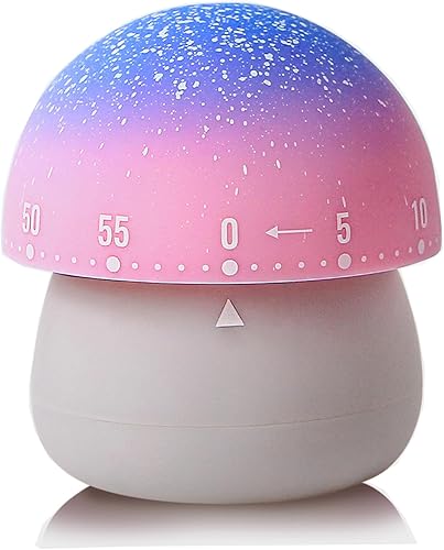 Temporizador mecánico de cocina, bonito temporizador de hongos para niños, temporizador manual de cuenta regresiva de 60 minutos para aula, hogar,