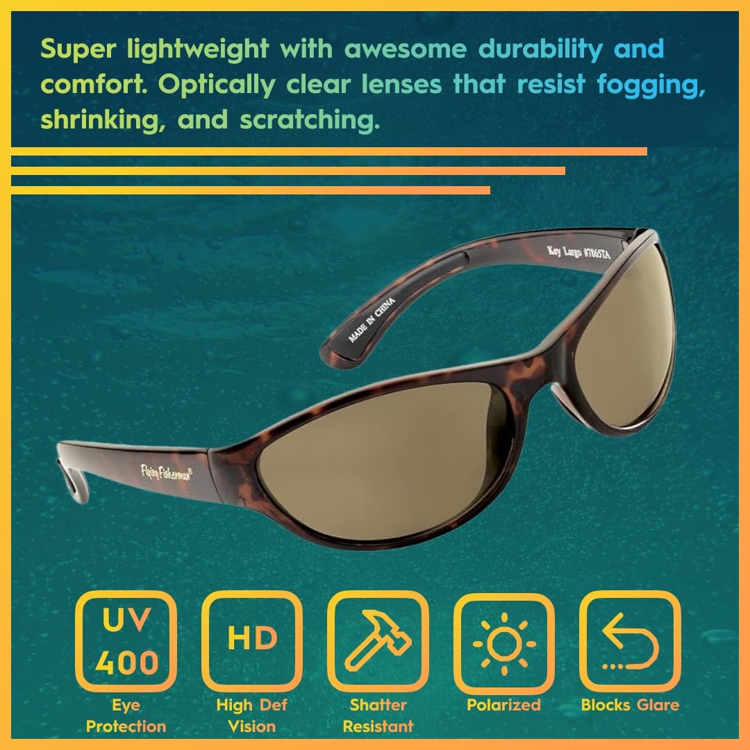 Flying Fisherman Key Largo Polarized Sunglasses with AcuTint UV Blocker for Fishing and Outdoor Sports