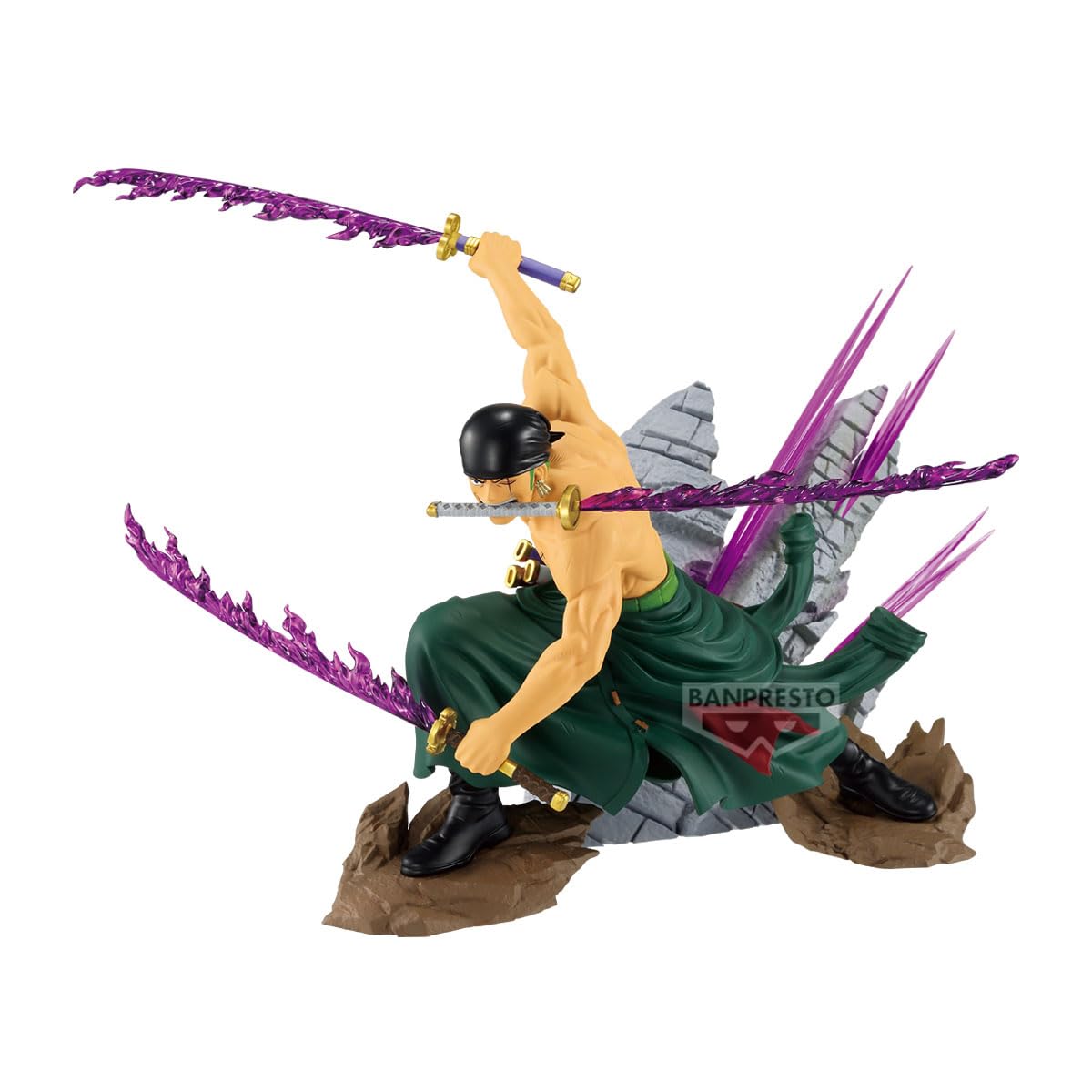 Banpresto One Piece Theorama Soul Roronoa Zoro Figure | 21cm PVC Statue | Official One Piece Collectible by Banpresto | Non‑Articulated Anime Display Model
