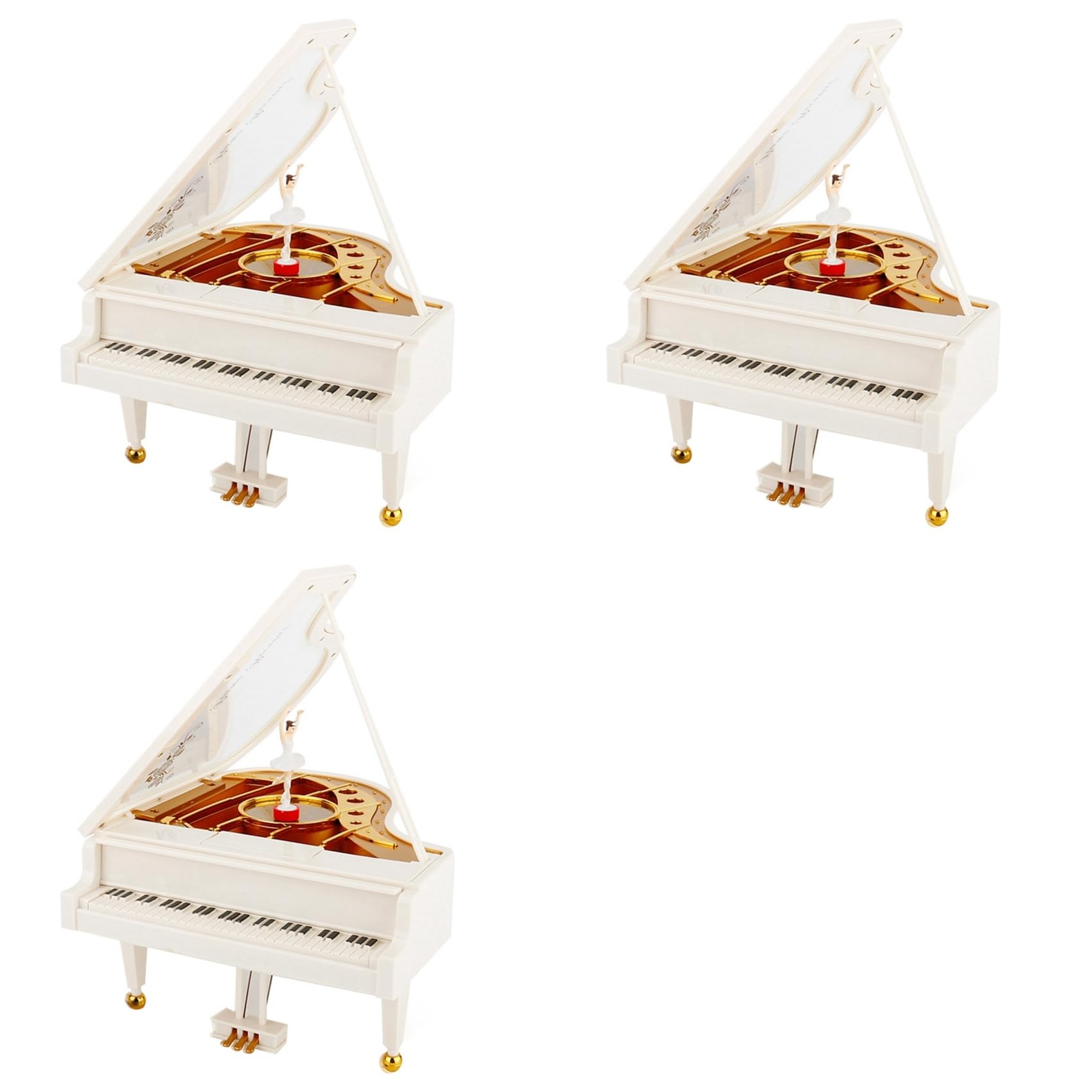 Vjsujehgy 3X Dancing Piano Music Box New Year Gift Present Girl'S Birthday Romantic Gift Musical Box Home Decor