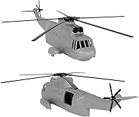 Vista 4 de TimMee Juego de Helicóptero de Soldados de Plástico - Gris 26 piezas Hecho en EE.UU