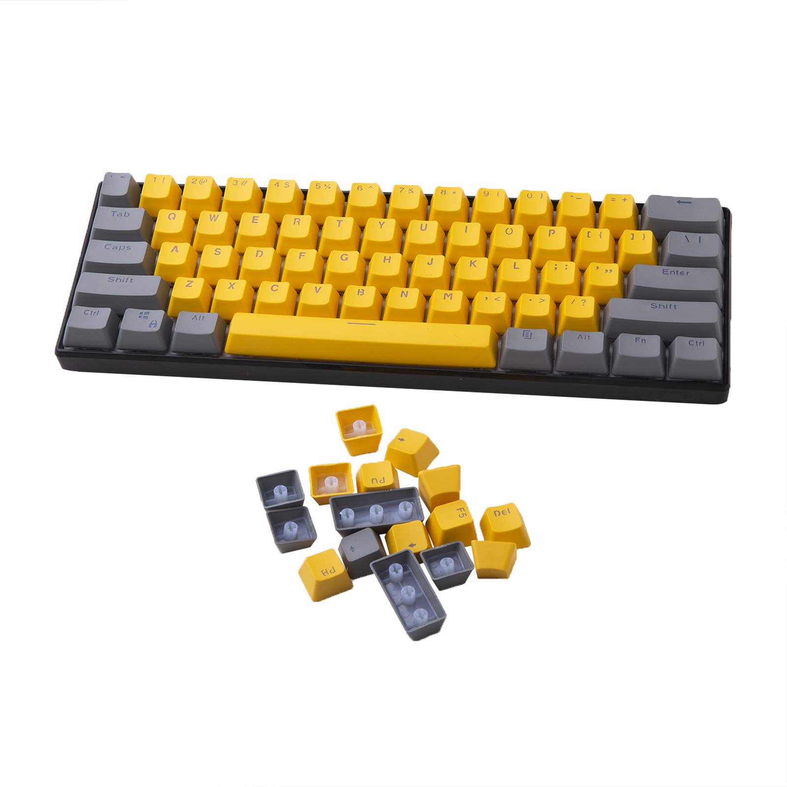 Buy Keycaps, 61 Keys PBT Keycaps Backlight TwoColor Gaming Keycpas