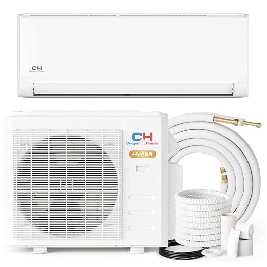 Cooper & Hunter Hyper Heat 12,000 BTU 22.5 SEER 12 HSPF Ductless Mini-Split Air Conditioners -22F Heat Pump with 16FT Installation Kit