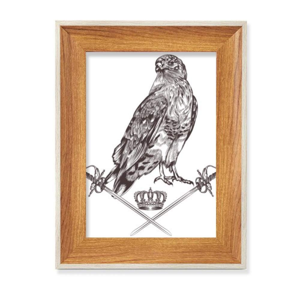 Cadre photo baroque en bois l'aigle de la couronne d'une élégance royale pour vos salons