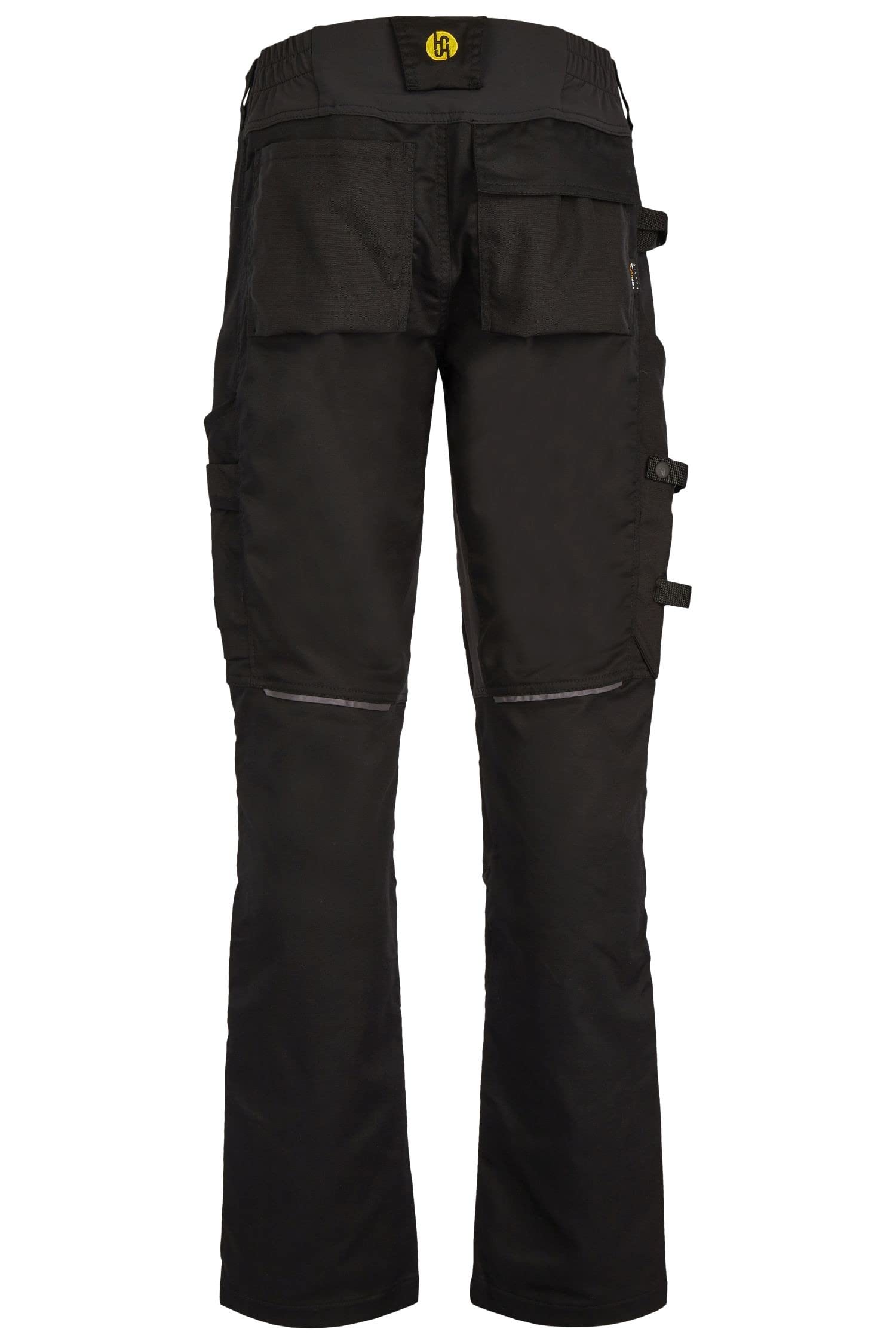 HSW Smart – Pantalones Largos de Trabajo para Hombre – Pantalones Cargo de Moda con Bolsillos en Las Rodillas y Refuerzo de Cordura – Stretch-Slim-Fit