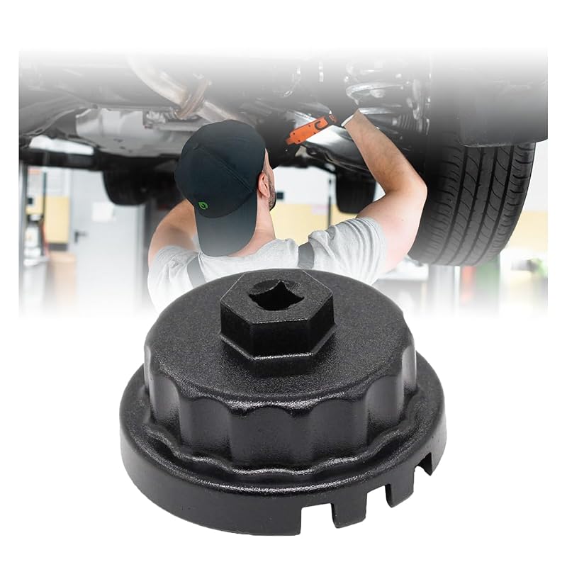 Chave soquete para filtro de óleo JOYCOURT 64,5 mm em alumínio para motores de 2,5 a 5,7 L, Highlander, Camry e RAV4, 1 peça
