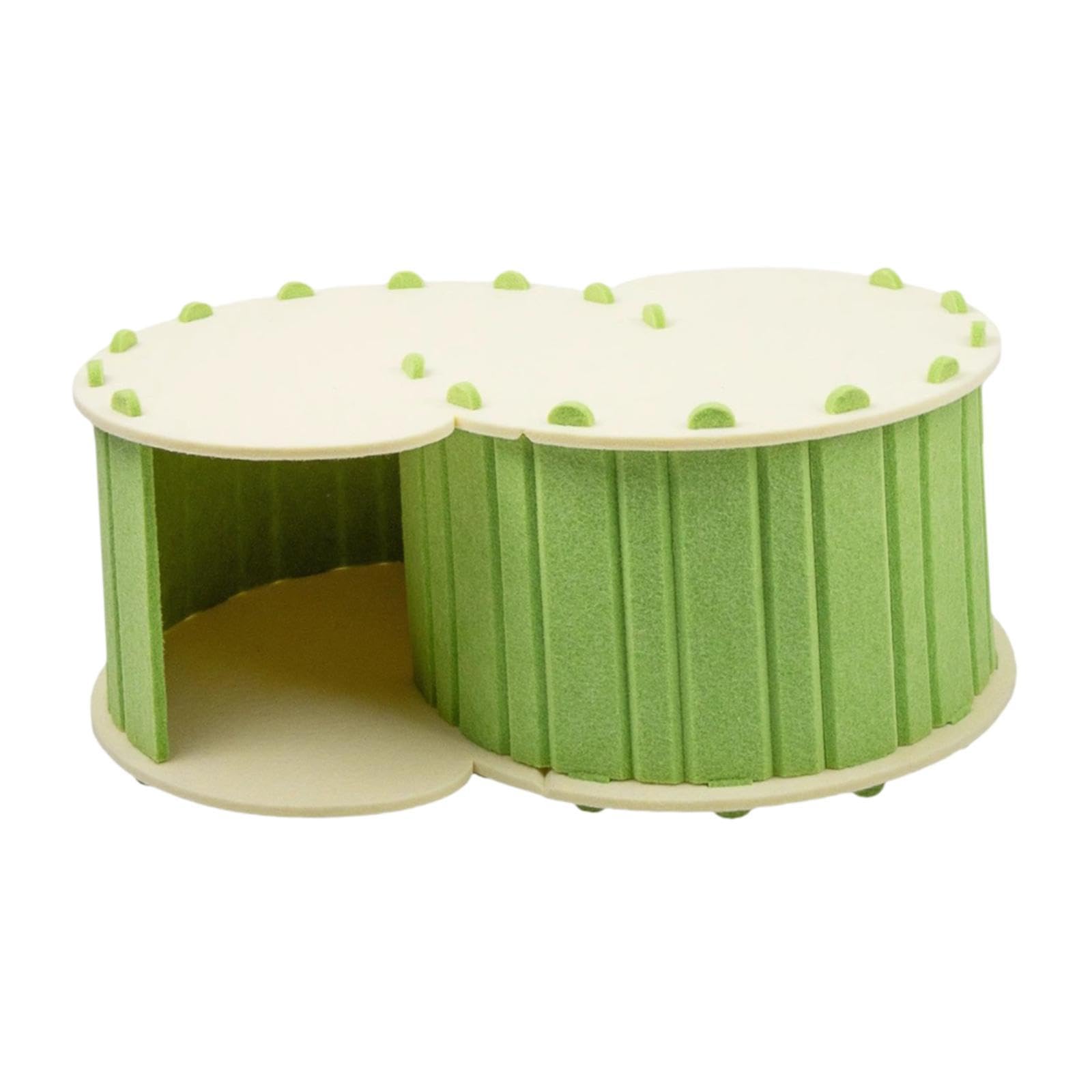 Tunnel de jeu pour chat lit interactif respirant pliable vert pour deux chats