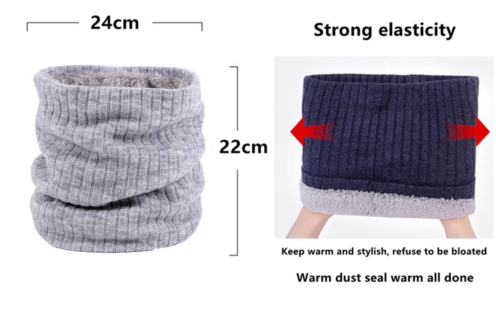 Sciarpa Tubolare In Pile GOODSALEOK - Scaldacollo Per Sport Invernali - Foto 10