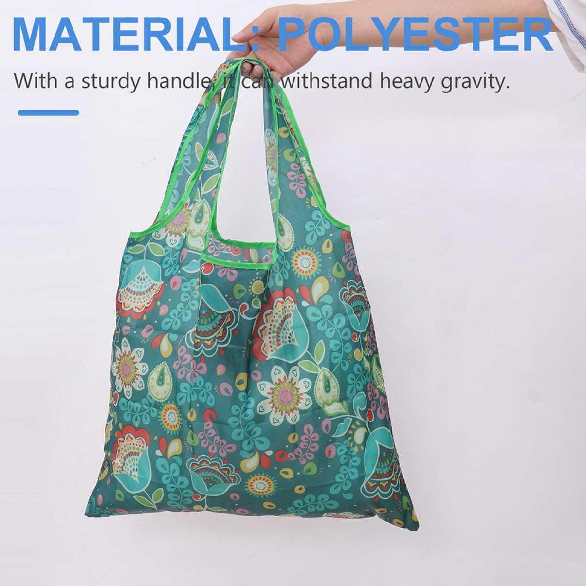 10 Stück Faltbare Einkaufstaschen aus Polyester für Einkauf und Reisen
