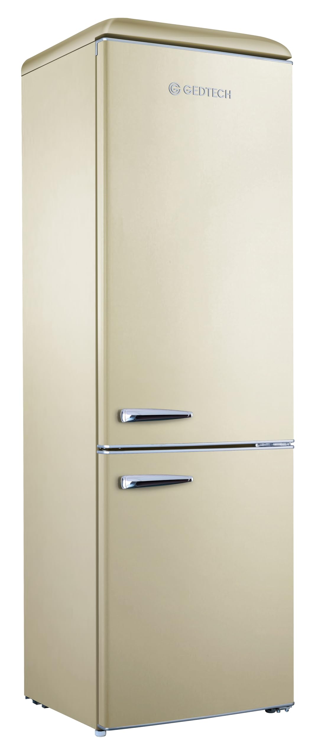 GEDTECH Refrigerateur combiné vintage GCBV310CR - Congélateur bas - Crème - Capacité 310 L - Faible conso
