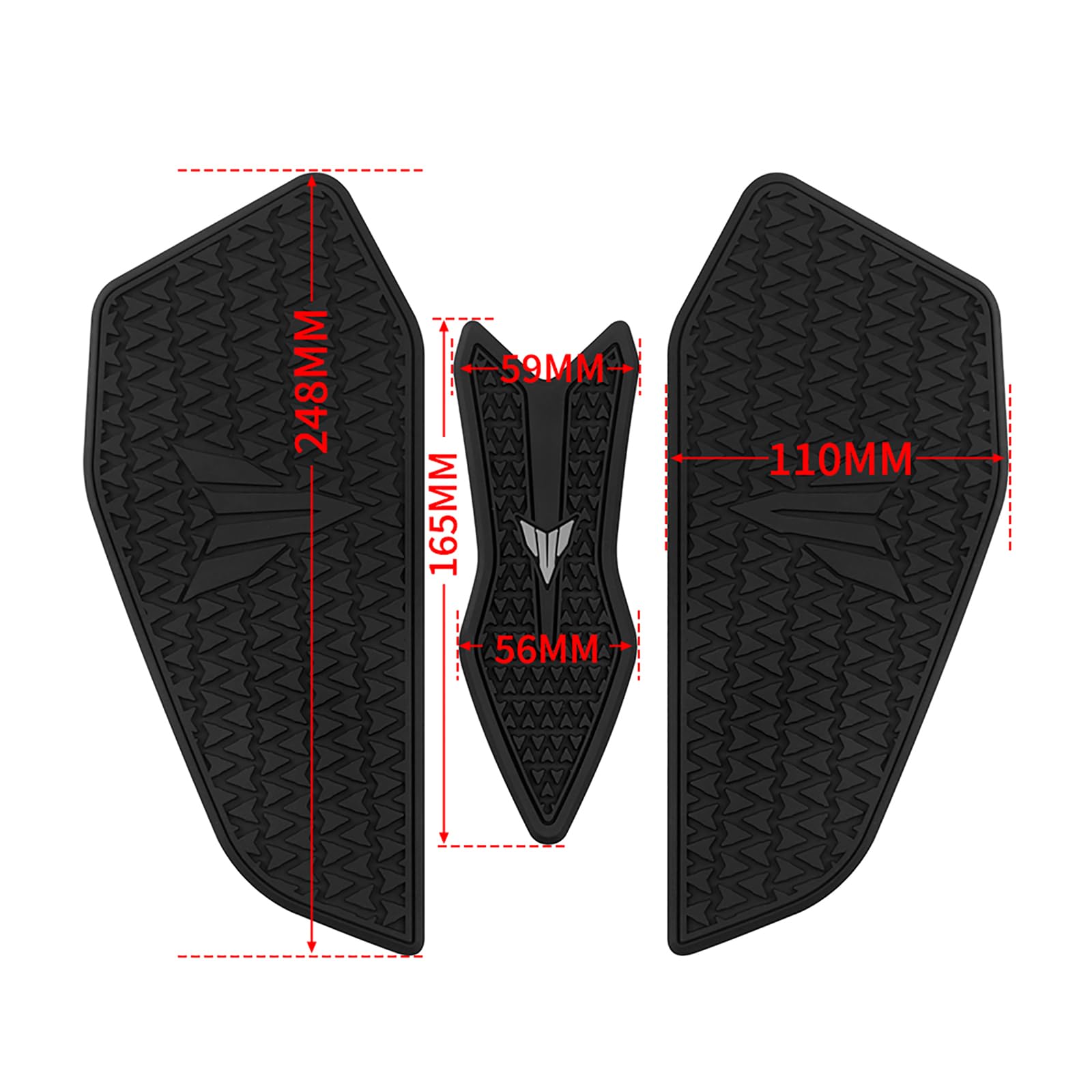 Funda Protectora de Tanque de Combustible para Moto, Protector de Tanque de Tracción para Yamaha MT-07 MT 07 MT07 2025 (negro)