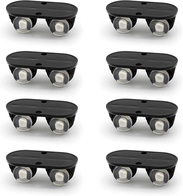 Artisan-SH 8 Pcs Small Furniture Caster Storage Box Pulley, Self Adhesive Castor Wheels Use No Scratches No Noise, Small Caster Wheels Can Used for Trash Cans, Storage Boxes, Furniture, DIY Crafts