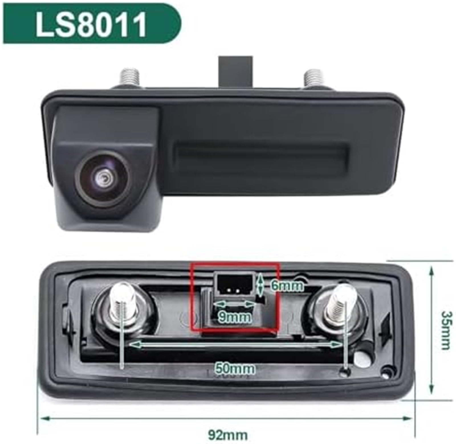 Tylna kamera pojazdu Kamera cofania, dla Octavii 2 3, dla A5 Fabio, dla Yeti, dla doskonałej trajektorii Ahd 1080P uchwyt bagażnika pojazdu(BLACK AHD1080P Trajectory A)
