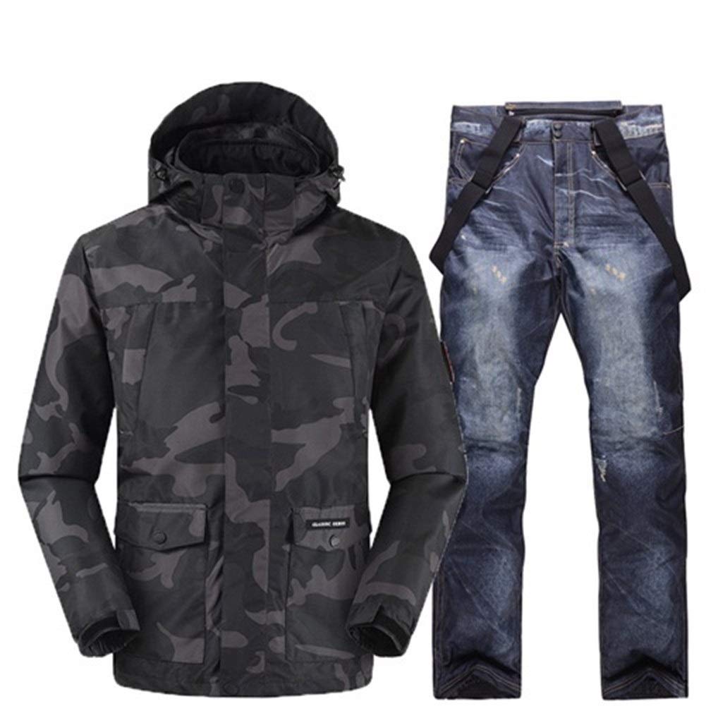 YIFOOPLI Ski Suit Men Pelliot Ski Jacket, Saenshing Snowboard Pants Breathable Skiing Snowboarding Winter Snow Set Super Warm Waterproof Womens Jacket