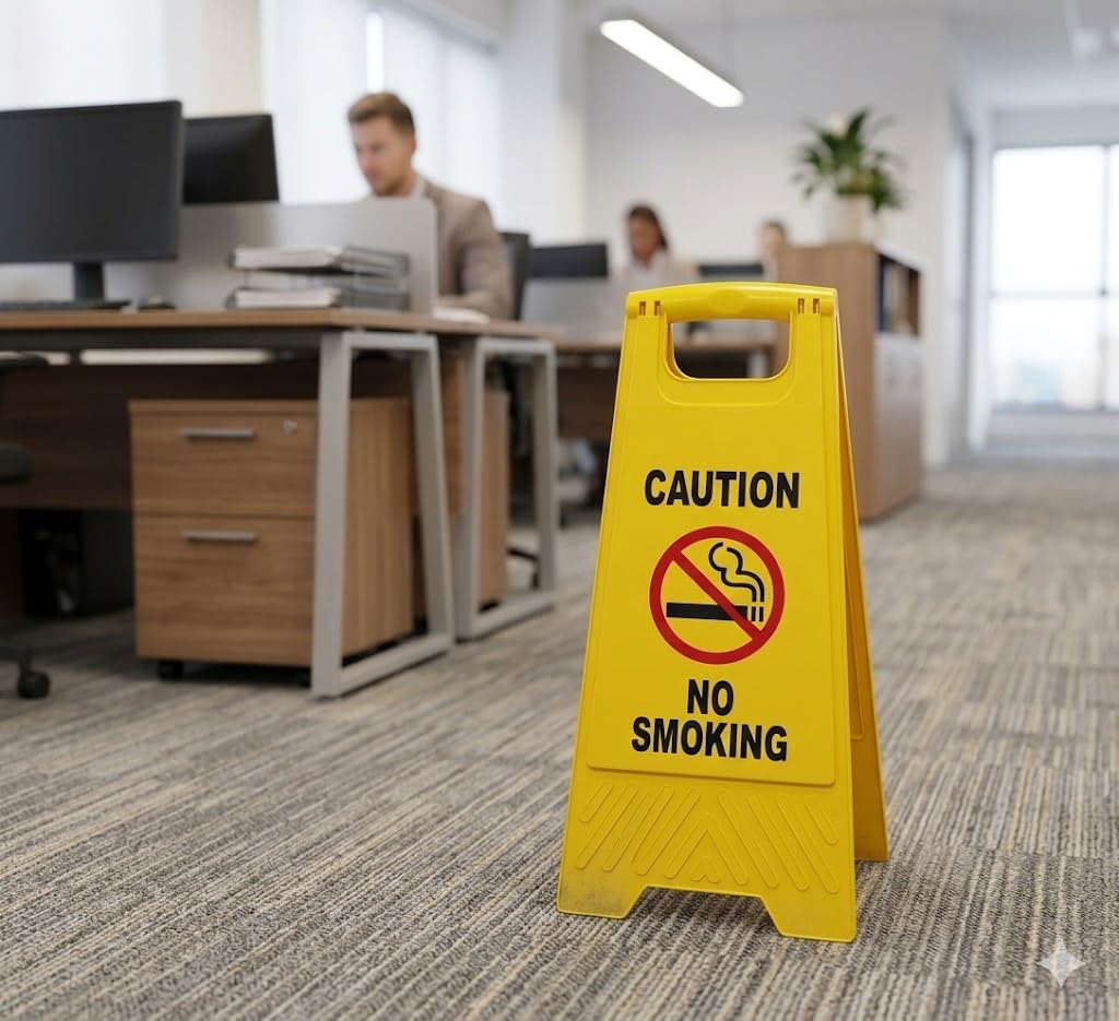 Dhwani Enterprise NO SMOKING sign board | Durable Safety Warning Display Board for Office | Factory | Hospital & Public 1
