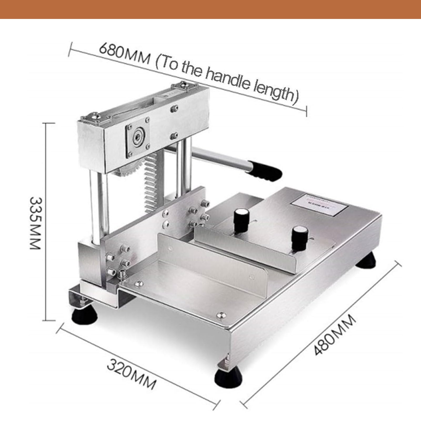Sega manuale per macellare costolette, tagliare carne e verdure surgelate, in acciaio inox, per uso domestico e commerciale, facile da tagliare