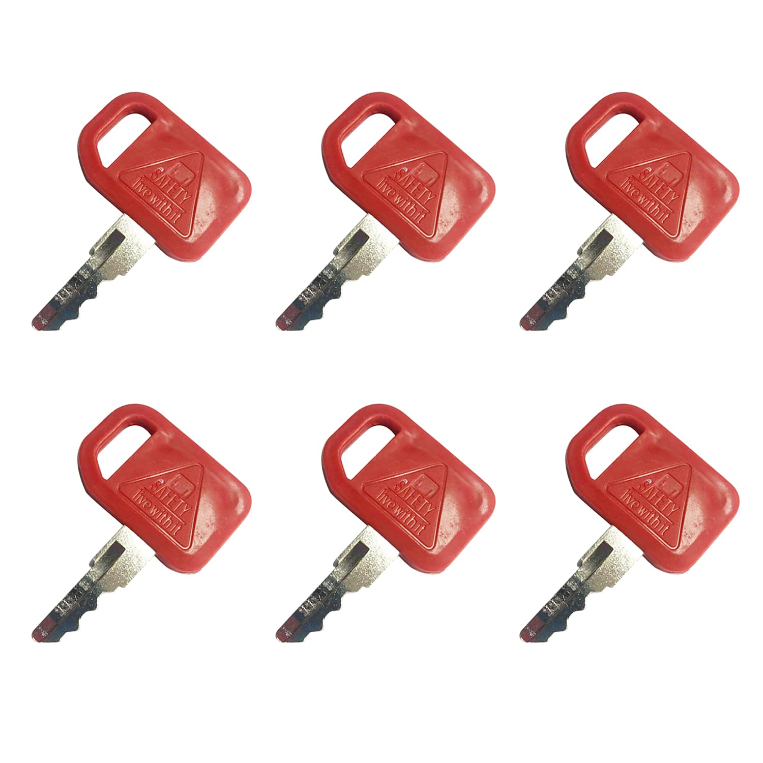 Congparts 6Pcs Ignition Key T209428 KV13427 Compatible with John Deere Skid Steer 240 250 260 270 280 313 315 317 318D 320 320D 325 326D 328 328D 332 332D CT315 319D CT322 323D 329D CT332