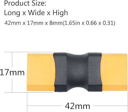 Miniatura 7 de 2 pares de adaptadores de conector XT60, XT60 macho y hembra sin adaptador de cable convertidor para RC Lipo batería Drone Toy Car etc