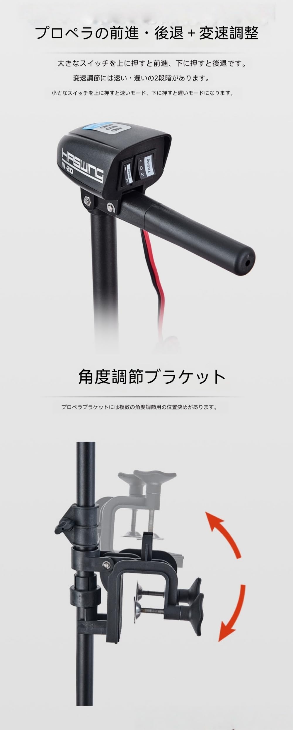 Amazon.co.jp: WGM新登場エレキモーター 12 V 20 LBS 電動モーター