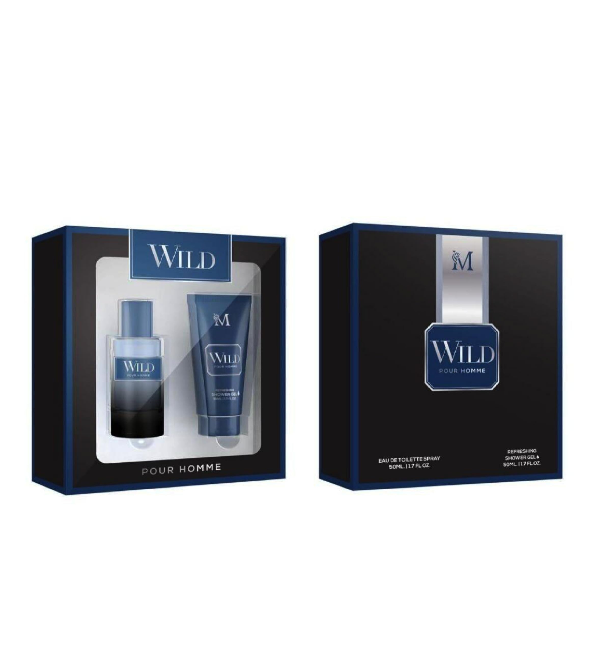 Cofanetto Regalo Uomo Wild – Profumo 50ml + Shower Gel 50ml – Fragranza Intensa e Maschile, Idea Regalo Natale Elegante