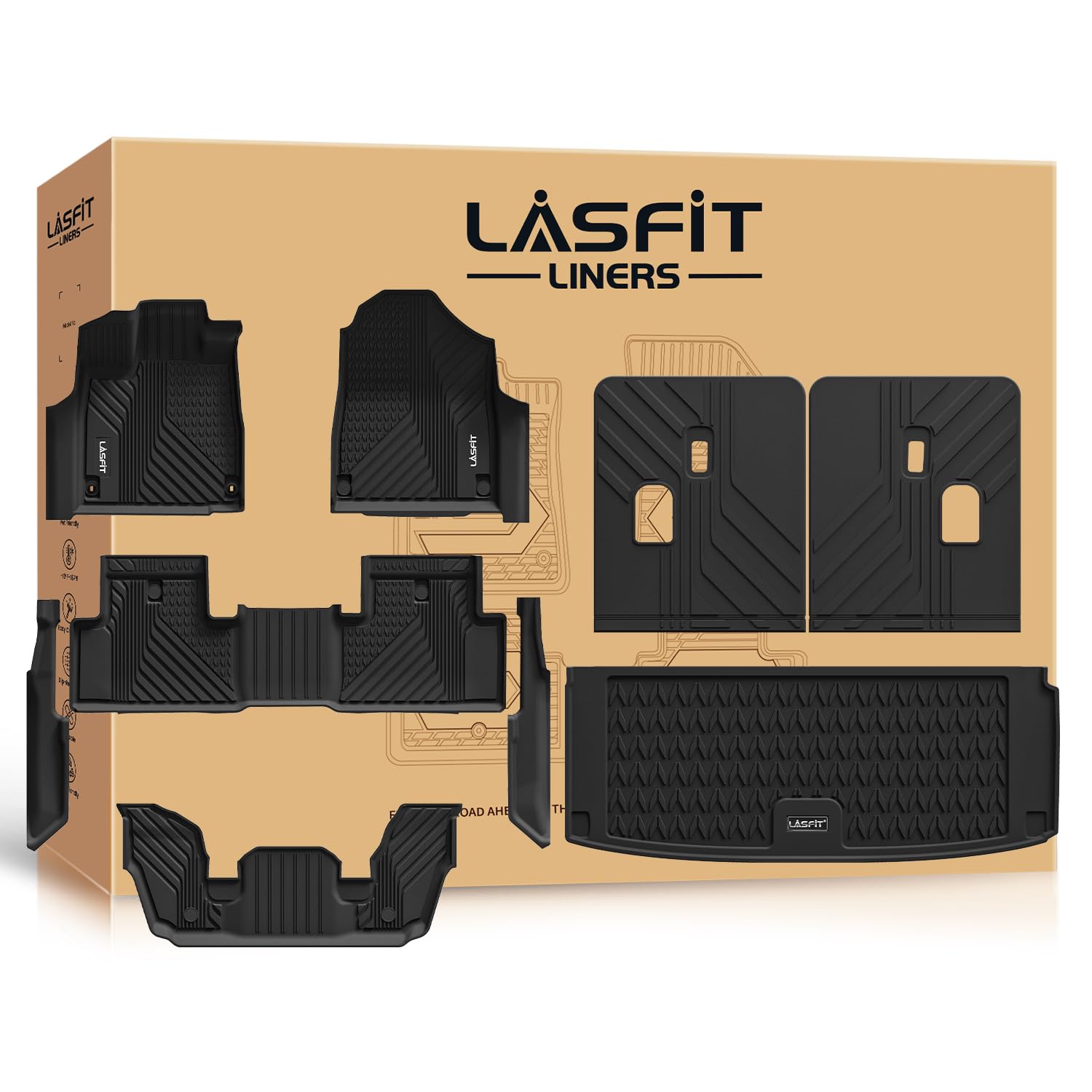Amazon.com: LASFIT Floor Mats & Trunk Mat & Backrest Mats for