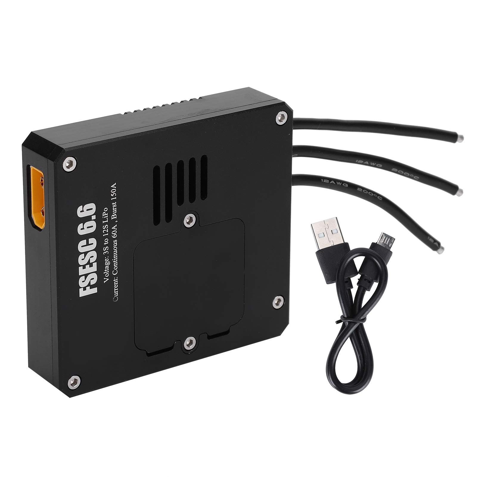 Contrôleur de vitesse de skateboard électrique |Humidité – Coque en aluminium bloquant les étincelles – Interrupteur dissuasif |60A continu pour cartes électroniques/voitures RC