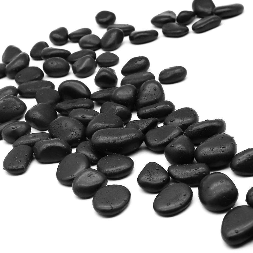 Natural Black Pebbles Stones for Plants Pots, Fish Tank Aquarium, Home and Garden Decoration, Table Centerpieces, Vase Fillers,Outdoor&IndoorDecor,Landscape Gravel for Planters DIY Projects 500gPack-image-36