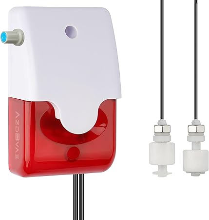 High / Low Water Level Sensor Detector Alarm 120 dB Red Strobe Siren ...