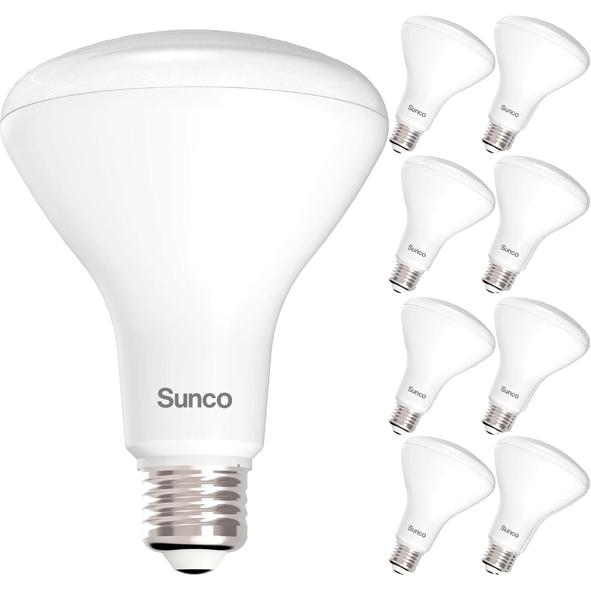 Sunco 8 Pack Br30 Light Bulbs Led, Recessed Can Light Bulbs, Indoor Flood Bulb,