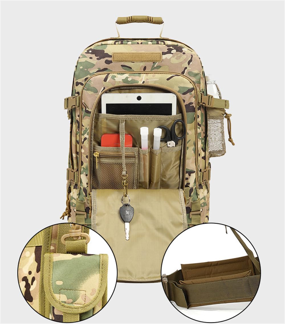 Grand sac à dos tactique militaire étanche 60 L pour randonnée, trekking, chasse, camping