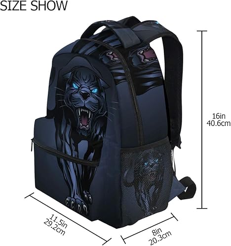 Miniatura 7 de Roaring Panther Mochila escolar Mochila de viaje para niños estudiantes, Patrón 1, Mochilas Daypack