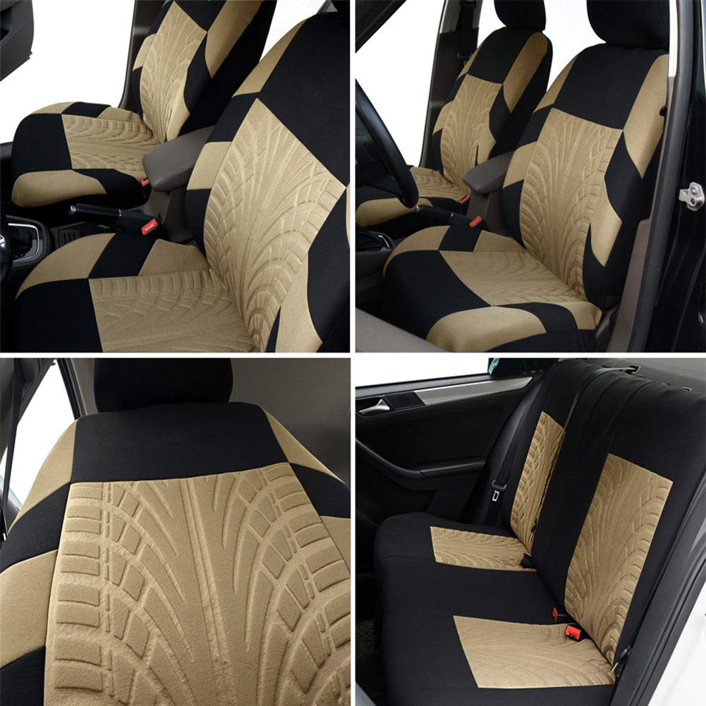 Autositzbezüge Universal-Set für Renault Clio Duster Clio 4 Espace Seat Leon Ibiza Mitsubishi Lancer X Pajero Outlander Lancer Subaru Forester Seat Protector/grau