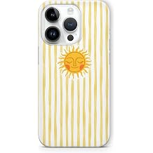 iPhone 16 Pro ile Uyumlu Sar   izgili G ne  Desenli  effaf Telefon K l f