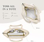 Tote Bag for Women, 14Inch Work Bags with Zipper Computer Laptop Handbag with Compartments for Travel, Daily