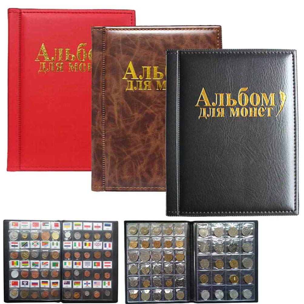 Didiseaon Álbum de Monedas de Colección 250 Bolsillos 10 Páginas PU