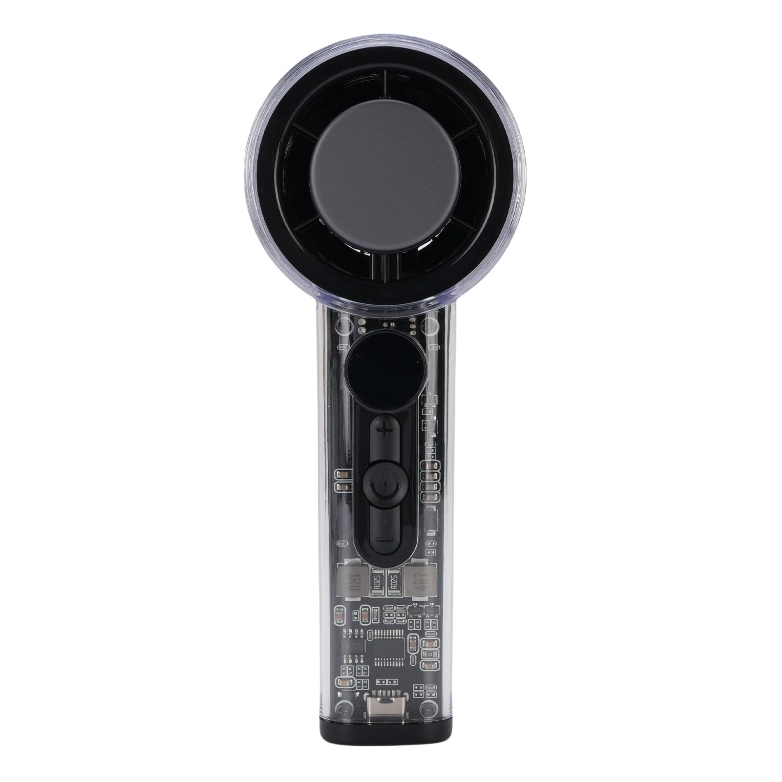 Sorandy Ventilador Portátil Handheld, Handheld Mini Fan 100 Velocidad Ajuste sin Paso Refrigeramiento con Pantalla Digital y Cordón para el Campamento de la Playa de Viajes (BLACK)