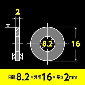 Amazon.co.jp: ネジの永井 スペーサー ステンレス 内径8.2mm 外